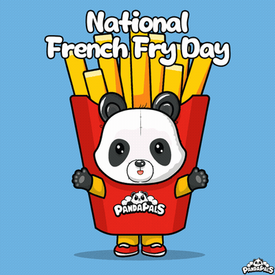 Panda In French Fry Costume National French Fry Day GIF