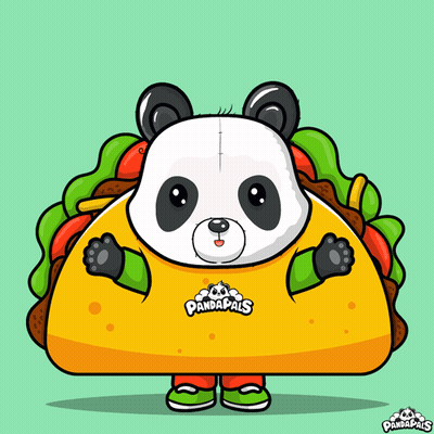 Panda In Yellow Shirt Saying Pandapals GIF