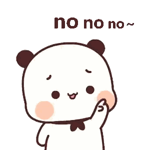 Panda Saying No Sticker