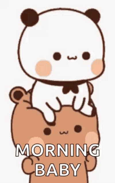 Panda Sitting On Brown Bear GIF