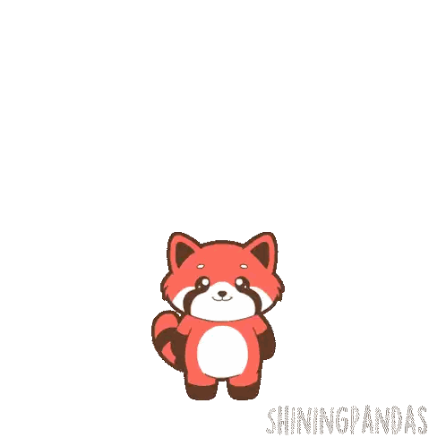Panda Surrounded By Pink Hearts Shiningpandas Sticker