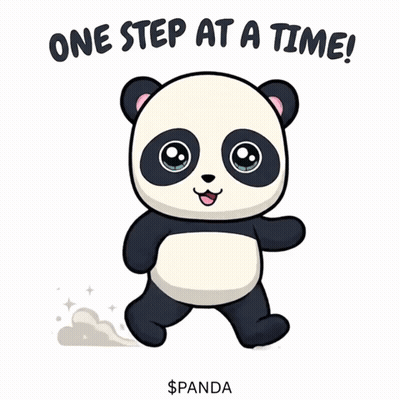 Panda Walking One Step At A Time GIF