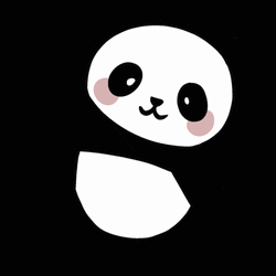 Panda Waving Cartoon Sticker