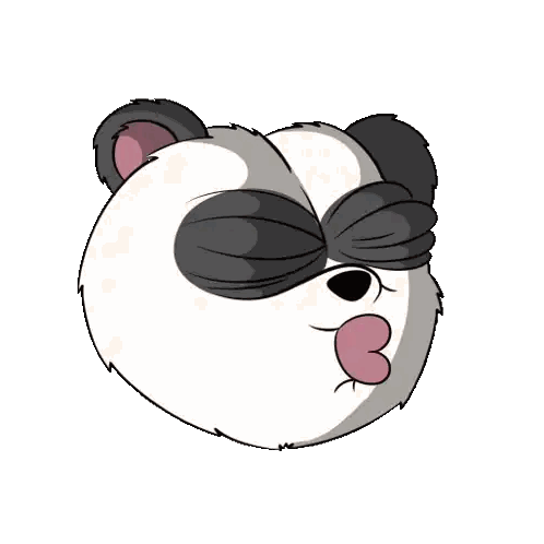 Panda With Heart Eyes GIF