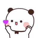 Panda With Hearts In Eyes Sticker