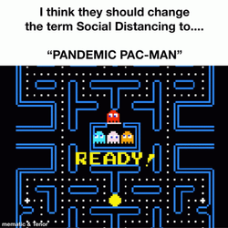 Pandemic Pac Man Running Fast GIF