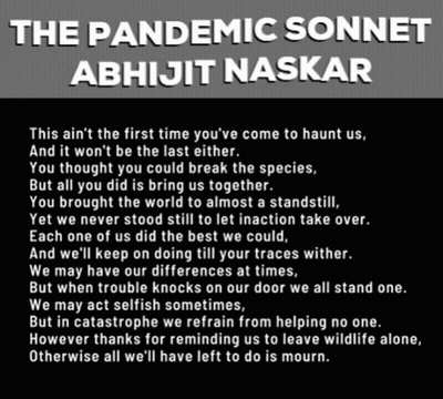 Pandemic Sonnet By Abhijit Naskar GIF