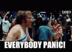 Panic Chaos People Will Ferrell Semi-Pro Movie GIF