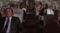 Panicking Airplane Passengers GIF