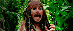 Panicking Captain Jack Sparrow  GIF