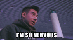 Panicking Nervous Guy Talking  GIF