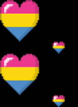 Pansexual Pride Heart Tunnel Flowing GIF