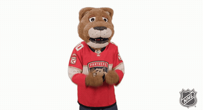 Panthers Mascot In Red Shirt GIF