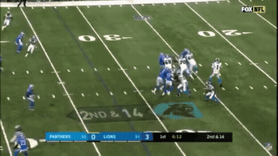 Panthers Player Tackled By Detroit Lions Player GIF