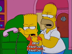 Panting Simpsons Out Of Breath GIF