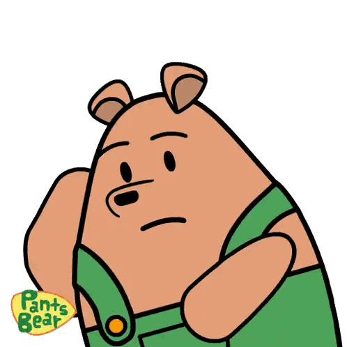 Pants Bear Cartoon Sticker