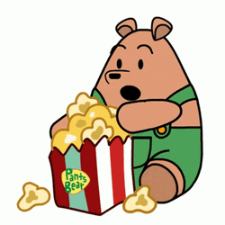 Pants Bear Eating Popcorn