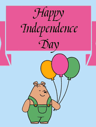 Pants Bear Happy Independence Day GIF