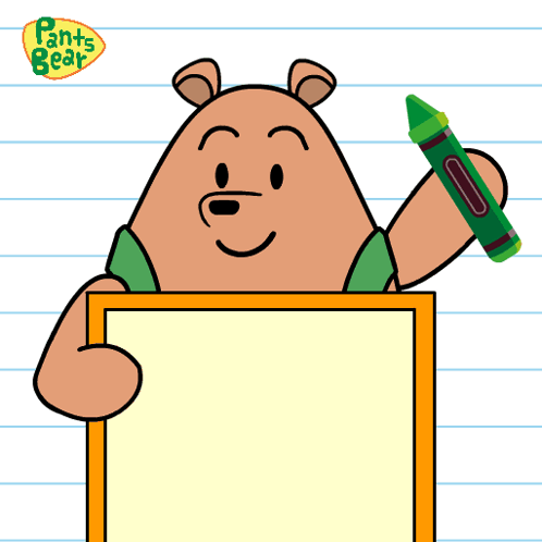 Pants Bear Holding Summer Sign GIF