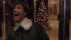 Papa Elf Loud Scream Playing GIF
