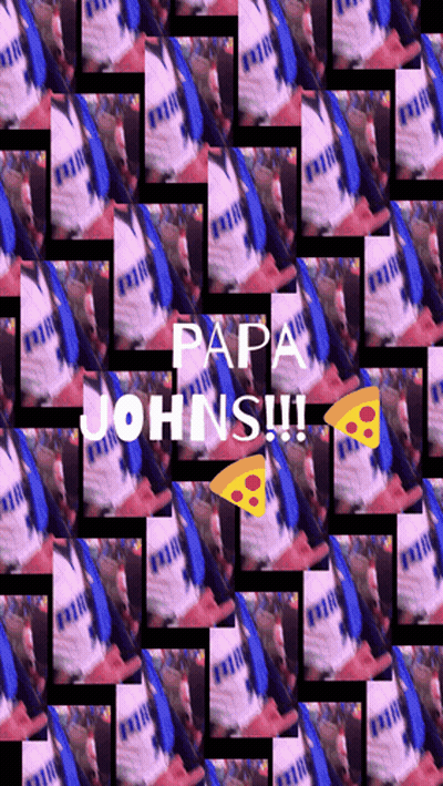 Papa Johns Poster With Pizza Slice GIF