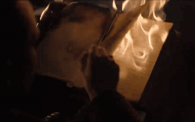 Paper Burning In Fireplace GIF