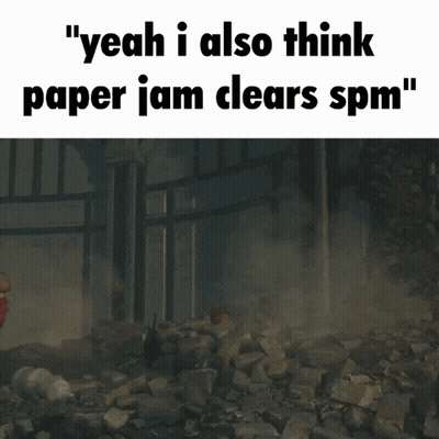 Paper Jam Clears SPM Meme GIF