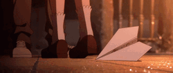 Paper Plane Couple Anime Banner GIF