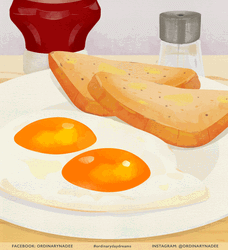 Paper Planes On Breakfast Eggs GIF