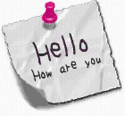 Paper Saying Hello How Are You GIF