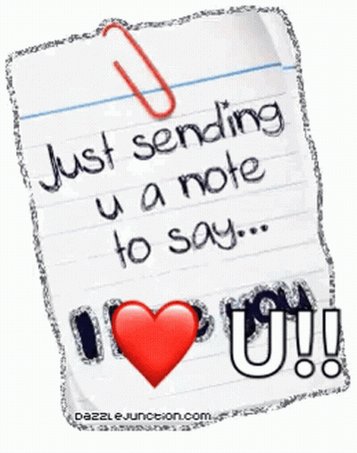 Paper Saying Just Sending U a Note to Say