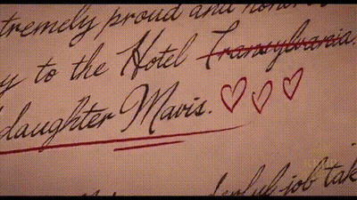 Paper Saying To The Hotel Transylvania GIF