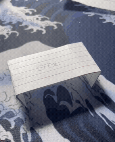 Paper With Word Stol GIF