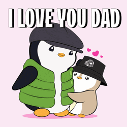 Papi And Son Penguin GIF
