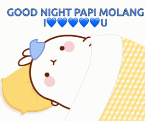 Papi Molang Ready To Sleep GIF