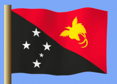 Papua New Guinea Flag Red Black Yellow GIF