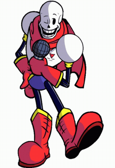 Papyrus Holding Microphone And Smiling GIF