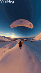 Paragliding In The Snow