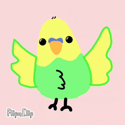 Parakeet With Number 3 GIF