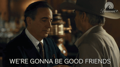 Paramount Ad Two Men Talking GIF