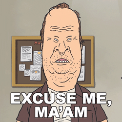 Pardon Me Maam Old Butthead GIF