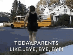 Parents After School Bus Take Off GIF