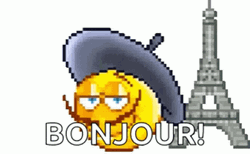 Paris Bonjour Emoji GIF