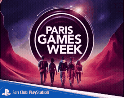 Paris Games Week Poster People Walking GIF