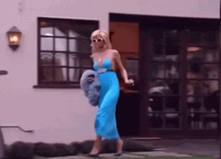 Paris Hilton Running Fast In The Car GIF