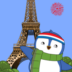 Paris Olympics 2024 Penguin Waving GIF