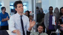 Parks And Rec Adam Scott Punching GIF