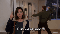 Parks And Rec Aubre Plaza Cuz Were Smart GIF