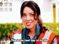 Parks And Rec Aubrey Plaza Best Day GIF