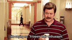 Parks And Rec Nick Offerman Saying No GIF